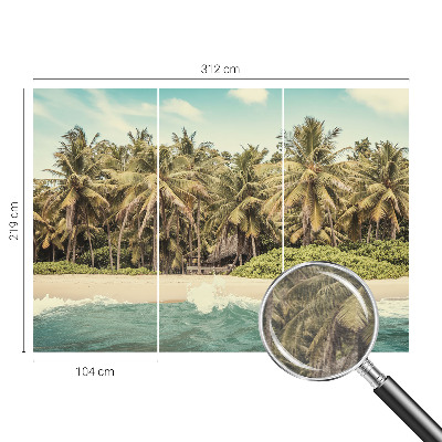 Nowoczesna fototapeta do salonu z motywem plaży tropikalnej