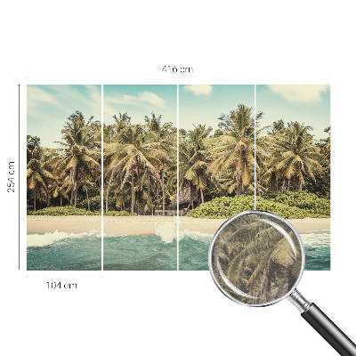 Nowoczesna fototapeta do salonu z motywem plaży tropikalnej