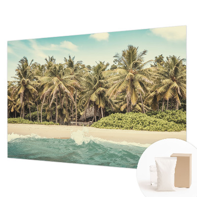 Nowoczesna fototapeta do salonu z motywem plaży tropikalnej