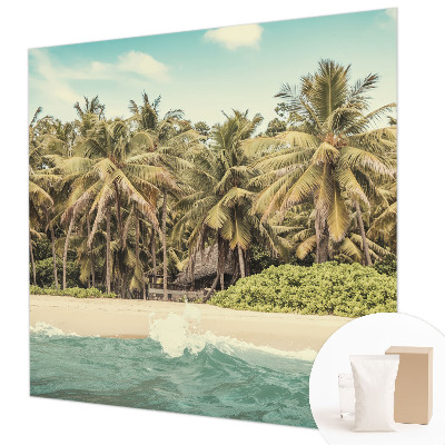 Nowoczesna fototapeta do salonu z motywem plaży tropikalnej