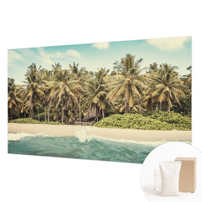 Nowoczesna fototapeta do salonu z motywem plaży tropikalnej
