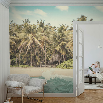 Nowoczesna fototapeta do salonu z motywem plaży tropikalnej