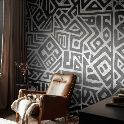 Tapeta fotograficzna fizelinowa z geometrycznym motywem przypominającym labirynt