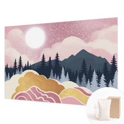 Fototapeta fizelinowa do sypialni Fototapeta fizelinowa do sypialni Różowy zachód