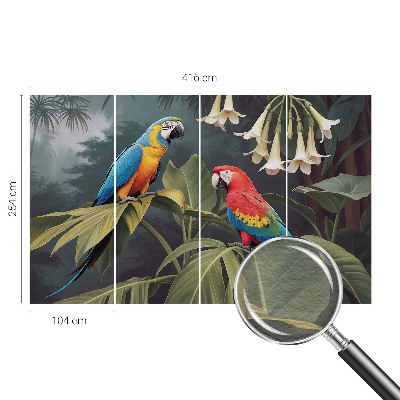 Dekoracyjna fototapeta na ścianę Kolorowe papugi