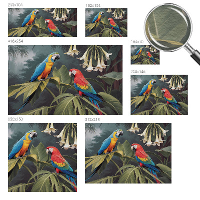 Dekoracyjna fototapeta na ścianę Kolorowe papugi