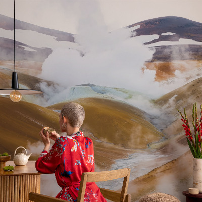 Nowoczesna fototapeta do salonu Wulkaniczne wzgórza