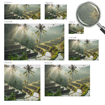 Fototapeta fizelinowa z nadrukiem Rajskie tarasy