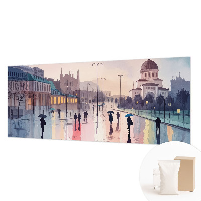 Fototapeta fizelinowa z nadrukiem Fototapeta fizelinowa z nadrukiem Deszczowy spacer