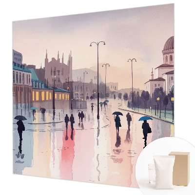 Fototapeta fizelinowa z nadrukiem Fototapeta fizelinowa z nadrukiem Deszczowy spacer