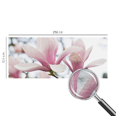 Fototapeta fizelinowa do sypialni z motywem kwitnących magnolii