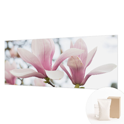 Fototapeta fizelinowa do sypialni z motywem kwitnących magnolii