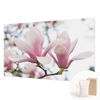 Fototapeta fizelinowa do sypialni z motywem kwitnących magnolii