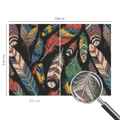 Fototapeta na ścianę z motywem barwnych piór