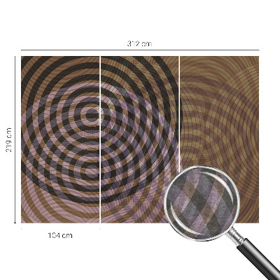 Nowoczesna fototapeta do salonu Hipnotyzujące kręgi