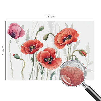 Nowoczesna fototapeta do salonu Czerwone maki