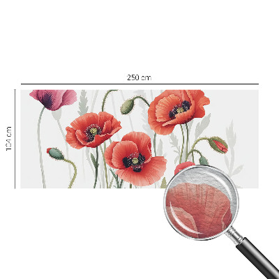 Nowoczesna fototapeta do salonu Czerwone maki