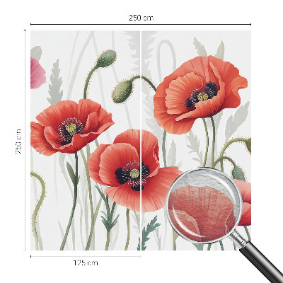 Nowoczesna fototapeta do salonu Czerwone maki