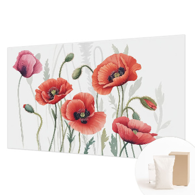 Nowoczesna fototapeta do salonu Czerwone maki