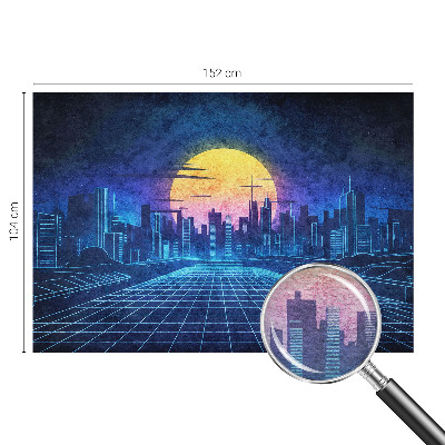 Fototapeta fizelinowa z nadrukiem z futurystycznym pejzażem