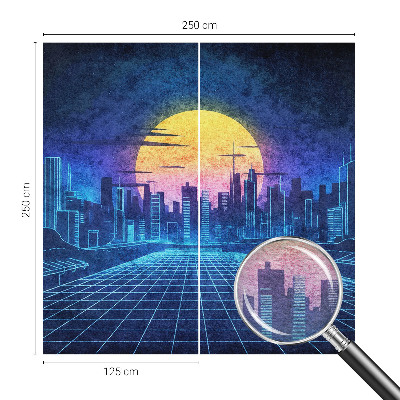 Fototapeta fizelinowa z nadrukiem Futurystyczny pejzaż