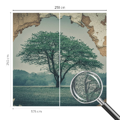Dekoracyjna fototapeta na ścianę z motywem samotnego drzewa