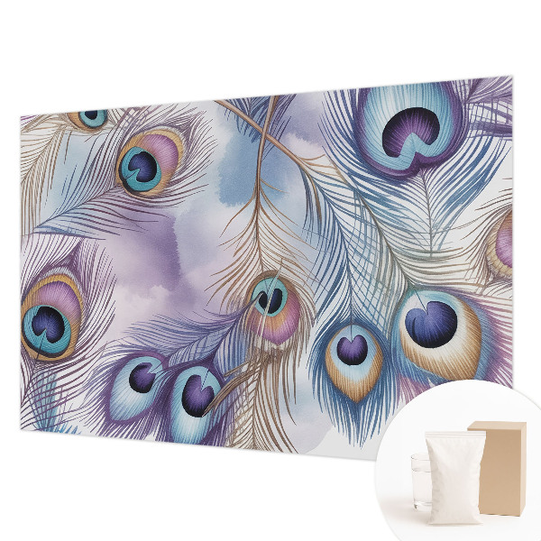 Fototapeta fizelinowa z nadrukiem Pawie pióra