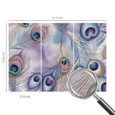 Fototapeta fizelinowa z nadrukiem Pawie pióra