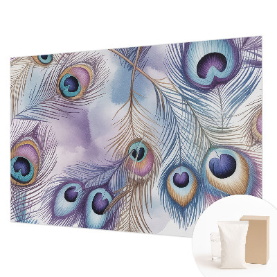 Fototapeta fizelinowa z nadrukiem Pawie pióra