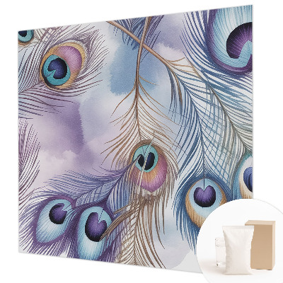 Fototapeta fizelinowa z nadrukiem Pawie pióra