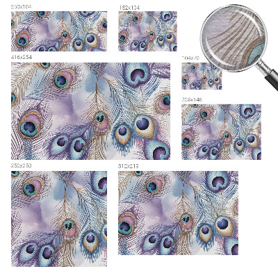 Fototapeta fizelinowa z nadrukiem Pawie pióra