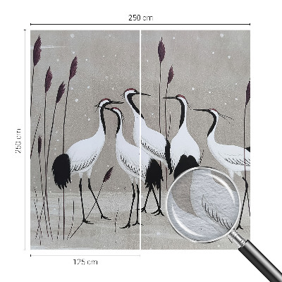 Tapeta fotograficzna z motywem stada żurawi