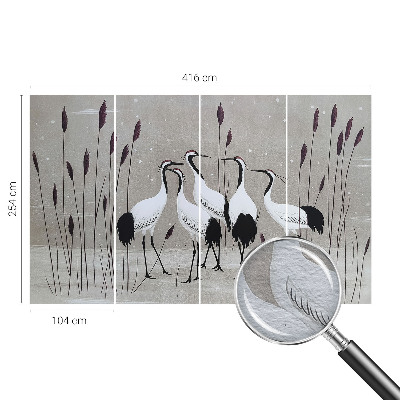 Tapeta fotograficzna Żurawie stado