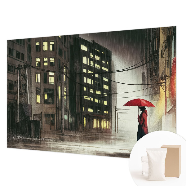 Tapeta fotograficzna fizelinowa Tapeta fotograficzna fizelinowa Deszczowe miasto