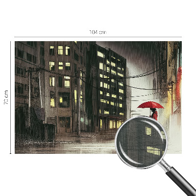 Tapeta fotograficzna fizelinowa Tapeta fotograficzna fizelinowa Deszczowe miasto