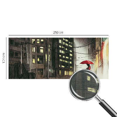 Tapeta fotograficzna fizelinowa z motywem deszczowego miasta