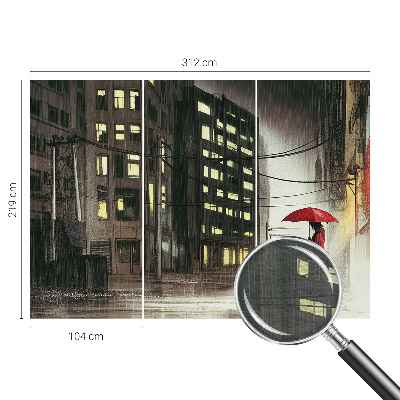 Tapeta fotograficzna fizelinowa Tapeta fotograficzna fizelinowa Deszczowe miasto