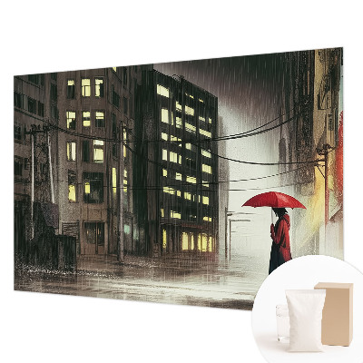 Tapeta fotograficzna fizelinowa Tapeta fotograficzna fizelinowa Deszczowe miasto