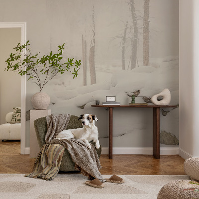 Fototapeta fizelinowa z nadrukiem Śnieżny las