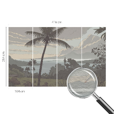 Nowoczesna fototapeta do salonu Nowoczesna fototapeta do salonu Egzotyczny pejzaż