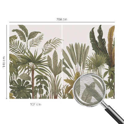 Fototapeta fizelinowa do sypialni Egzotyczne liście