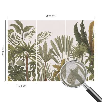 Fototapeta fizelinowa do sypialni Egzotyczne liście