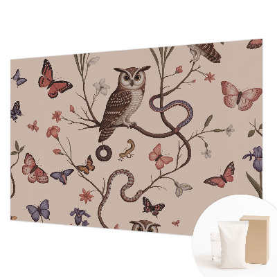 Nowoczesna fototapeta do salonu Sowa natura