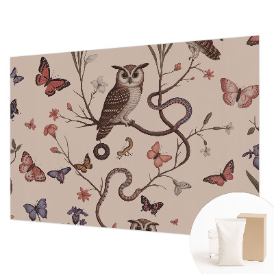 Nowoczesna fototapeta do salonu Sowa natura