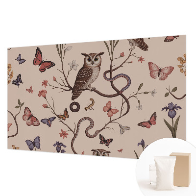 Nowoczesna fototapeta do salonu Sowa natura