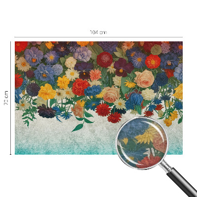 Tapeta fotograficzna z kolorowym motywem kwiatowym