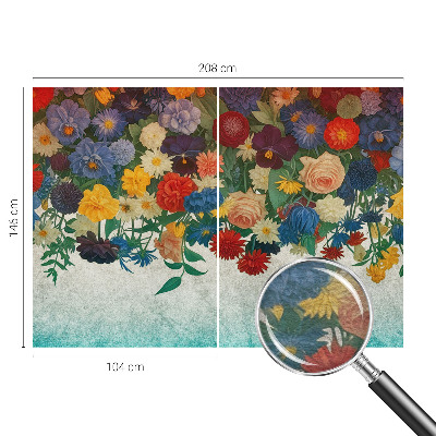 Tapeta fotograficzna z kolorowym motywem kwiatowym