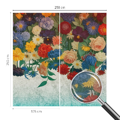 Tapeta fotograficzna Kolorowe kwiaty