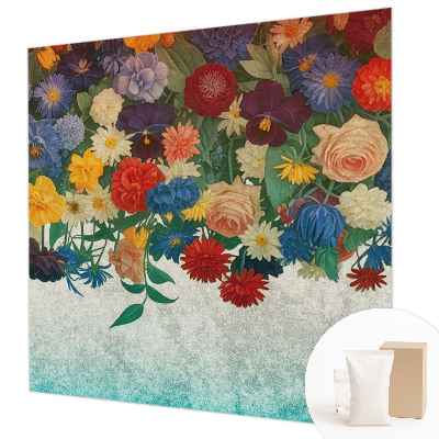 Tapeta fotograficzna z kolorowym motywem kwiatowym
