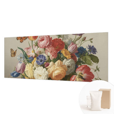 Nowoczesna fototapeta do salonu Kwiaty i motyle